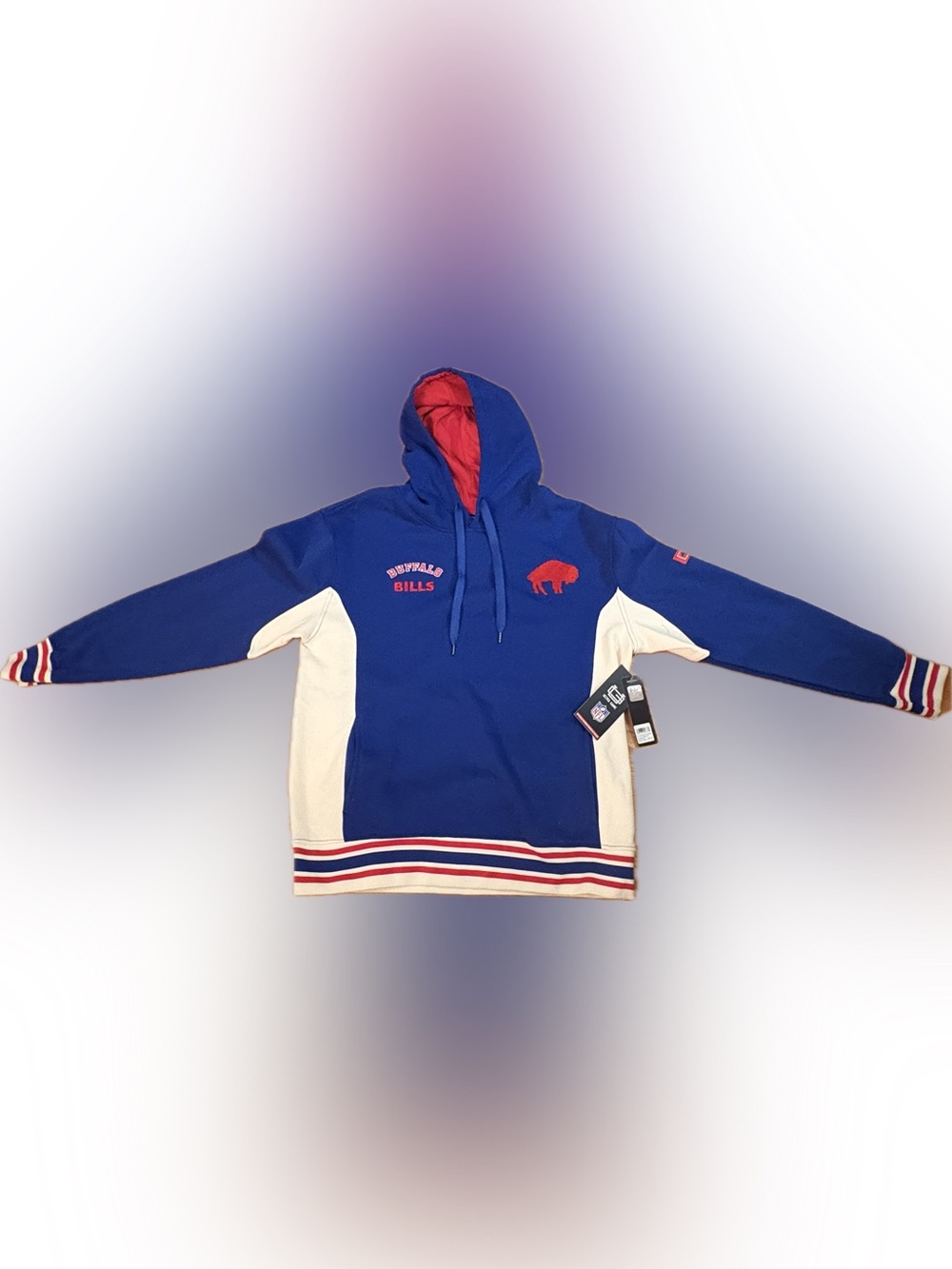Buffalo Bills Men's Blue & Cream Pullover Hoodie